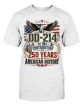 United States 250 Anniversary DD-214 Veterans Commemorative Printed Tee