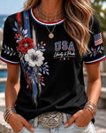 250th Anniversary Graffiti Flowers Crew Neck Short Sleeve Tshirt