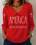 GOD SHED HIS GRACE ON THEE Long Sleeve Blouse
