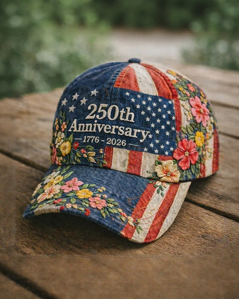 250 Anniversary American Independence Commemorates 3D Digital Print Baseball Cap Cap