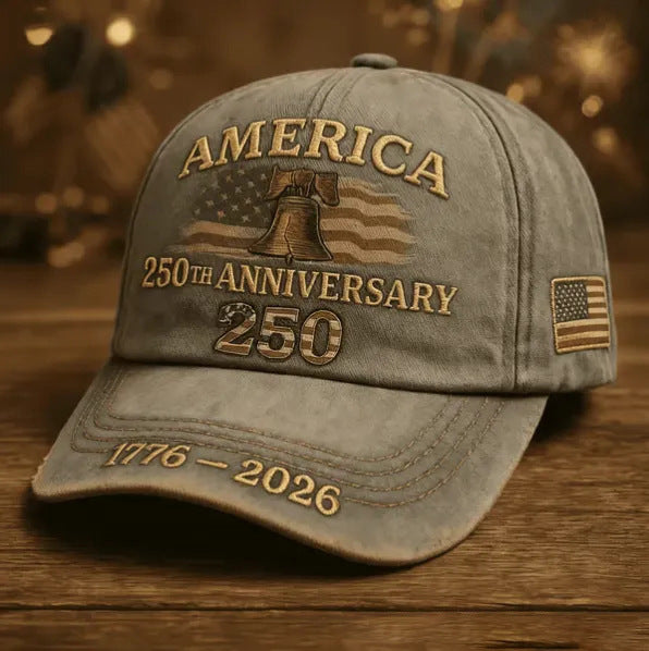 Embroidered American 250 Anniversary Baseball Cap