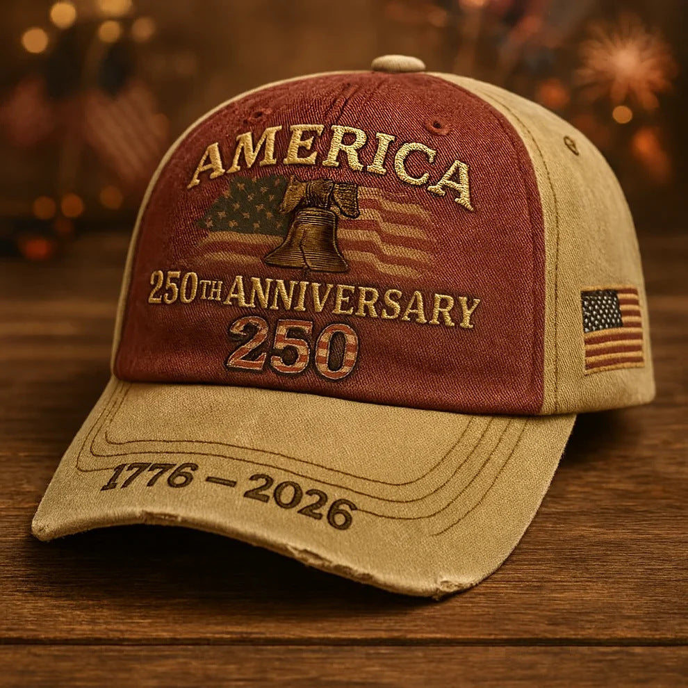 Embroidered American 250 Anniversary Baseball Cap