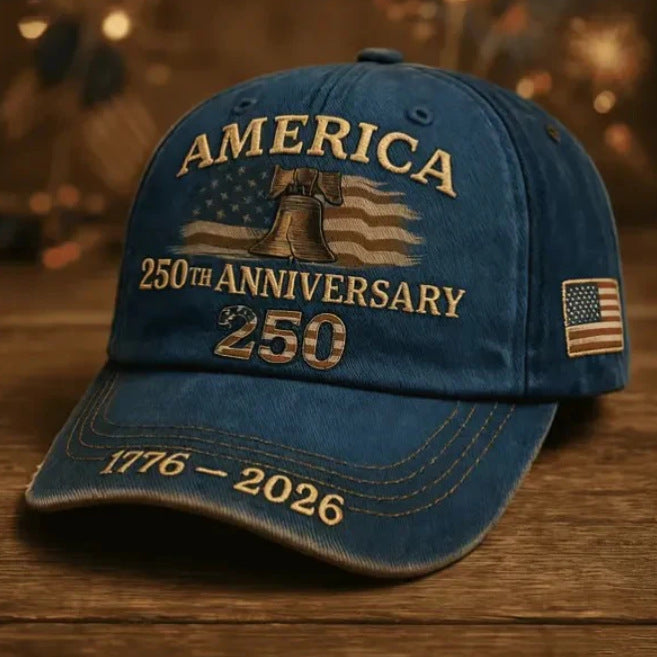 Embroidered American 250 Anniversary Baseball Cap