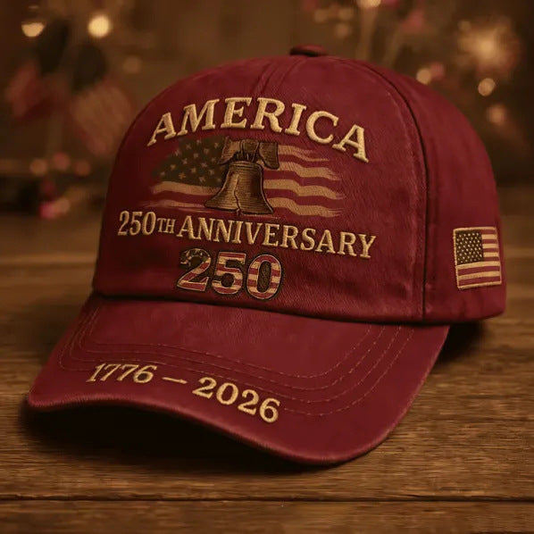 Embroidered American 250 Anniversary Baseball Cap