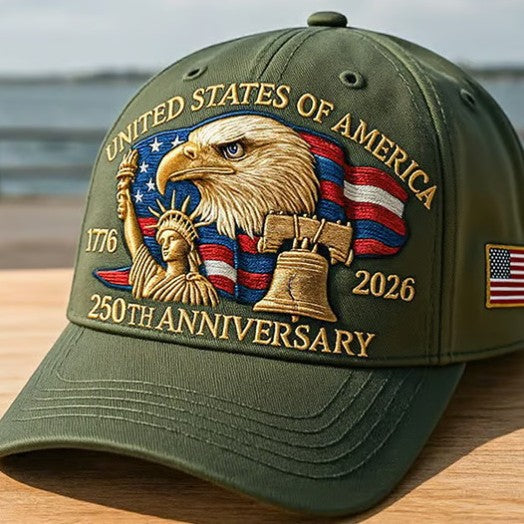 American 250 Anniversary Baseball Cap Embroidered Hat