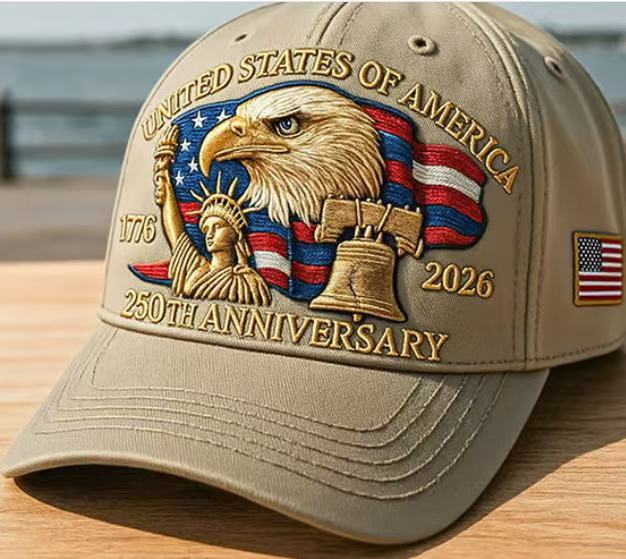 American 250 Anniversary Baseball Cap Embroidered Hat
