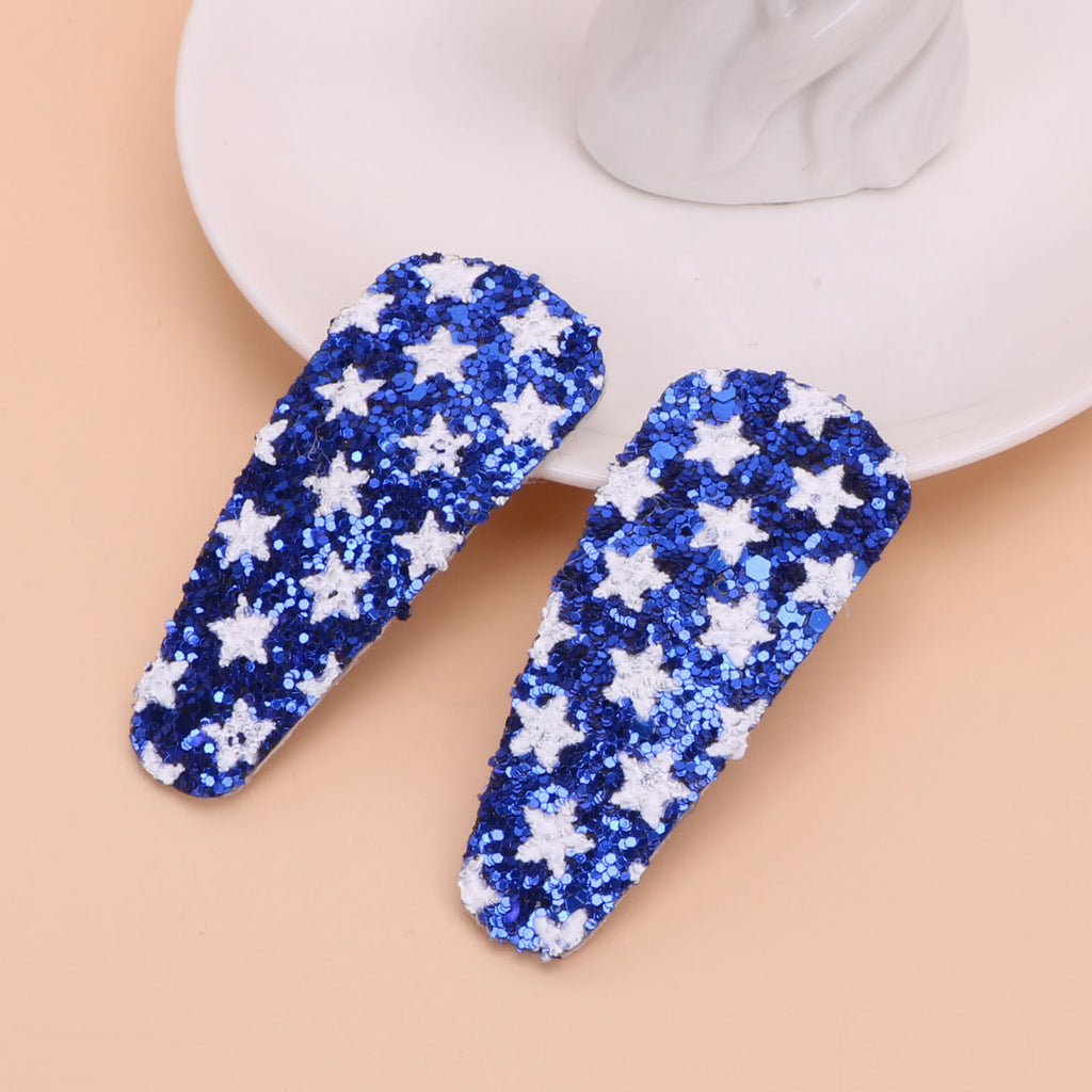 U.S. Independence Day Glitter Star Flag Hair Accessories
