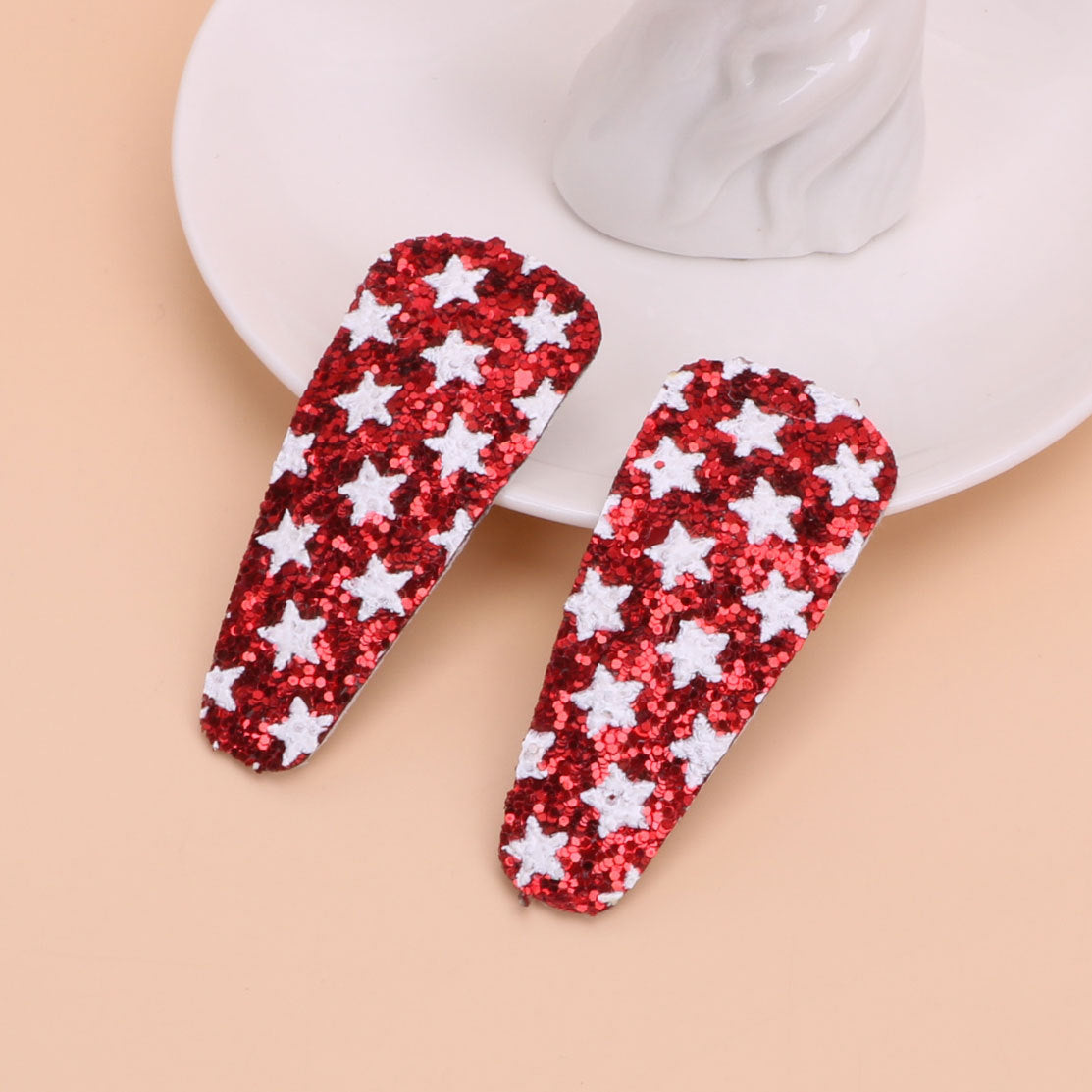 U.S. Independence Day Glitter Star Flag Hair Accessories