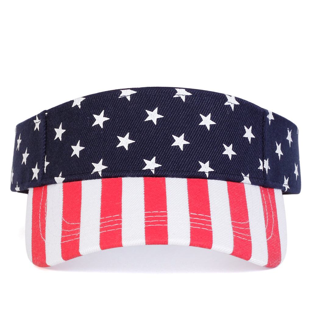 American Flag Print Double-sided Outdoor Sun Hat