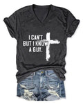 Women's Casual I Can'T But I Know A Guy Printed Short Sleeve T-Shirt