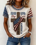 Women'S Casual Patriotic T-Shirt