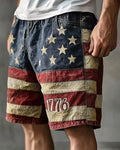 1776 Distressed Stars And Stripes Men's Shorts