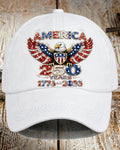 White Head Sea Eagle AMERICA250 Anniversary Printed Casual Cap
