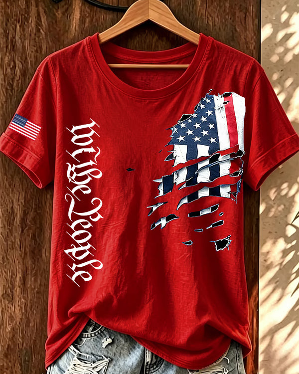 100% Cotton 250 Years Of Freedom V Neck Short Sleeve Tshirt