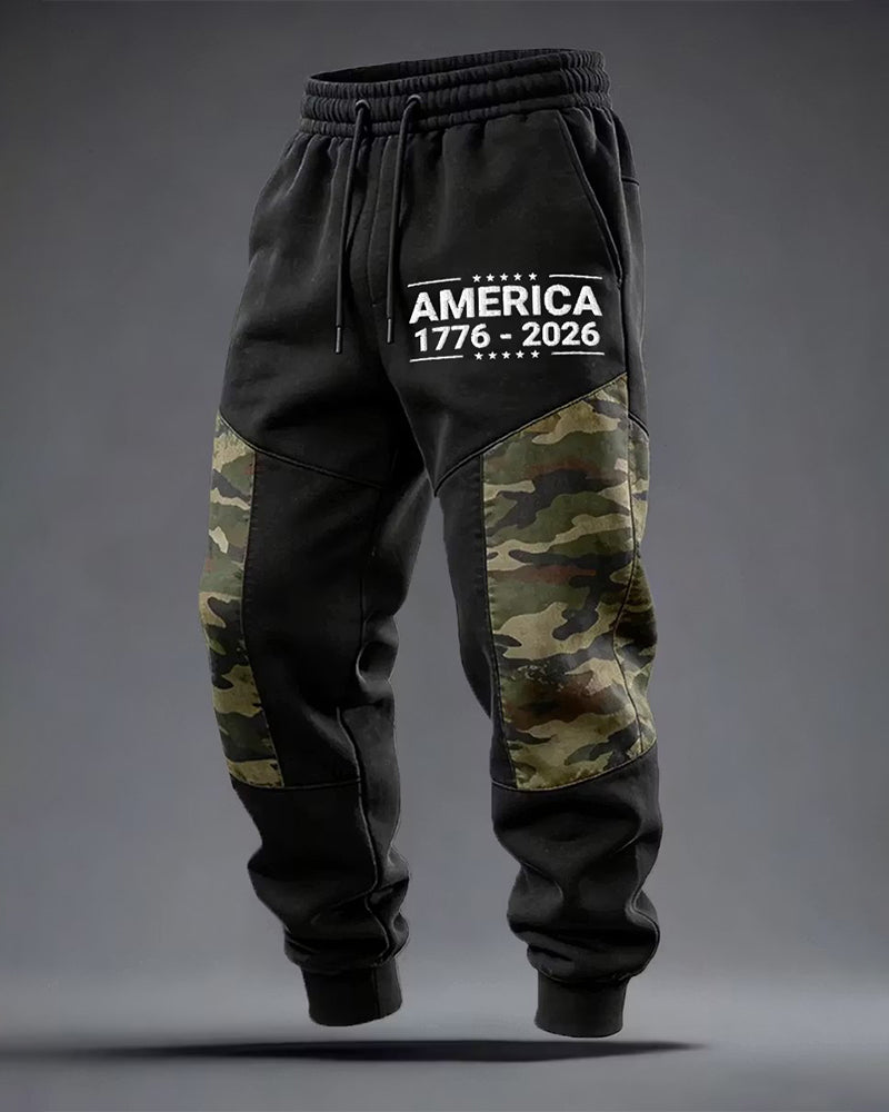 U.S. 250 Anniversary Camouflage Stitching Old Leg Pants
