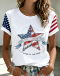 250th Anniversary Crayon Star Printed Short-sleeved T-shirt