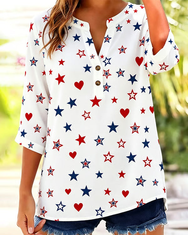 250th Anniversary Star Print Casual Shirt