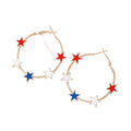 American Independence Day Pentagram Flag Star Earrings Accessories
