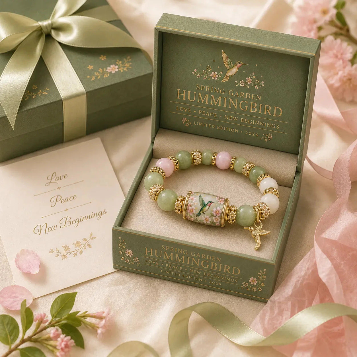 Jade Hummingbird Garden Faith Bracelet | 2026 Limited Edition Bracelet
