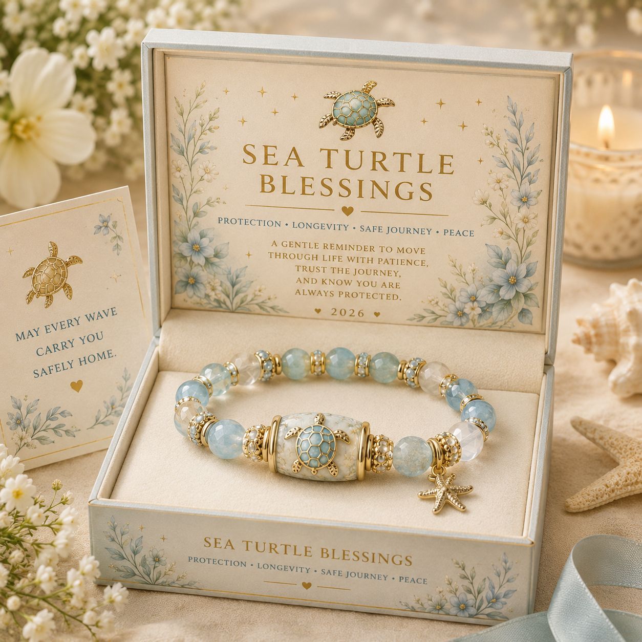Sea Turtle Ocean Healing Faith Bracelet | 2026 Limited Edition Bracelet