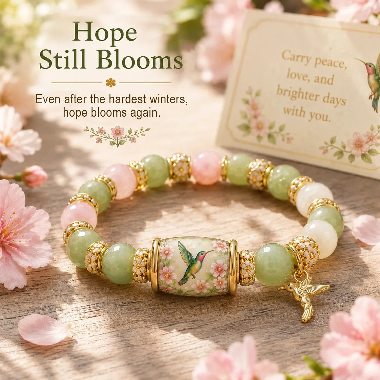 Jade Hummingbird Garden Faith Bracelet | 2026 Limited Edition Bracelet