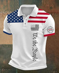 1776-2026 We The People Flag Slogan Polo Shirt