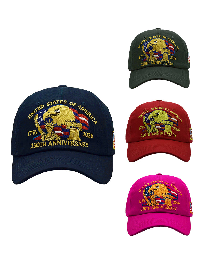 American 250 Anniversary Baseball Cap Embroidered Hat
