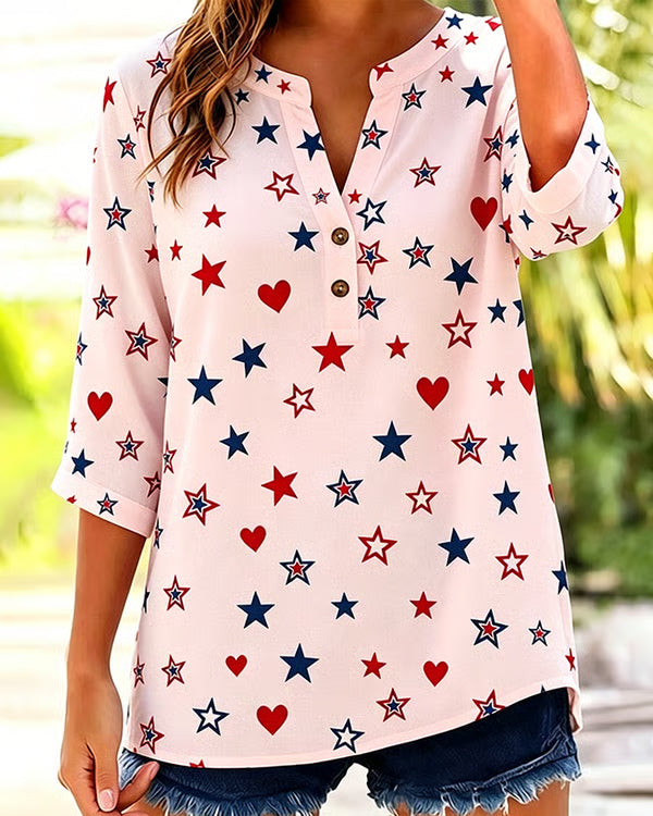 250th Anniversary Star Print Casual Shirt