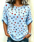 250th Anniversary Heart Star Crew Neck Blouse