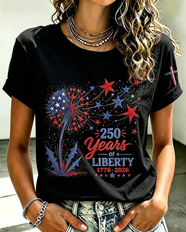 100% Cotton 250th Anniversary Dandelion Crew Neck Short Sleeve Tshirt