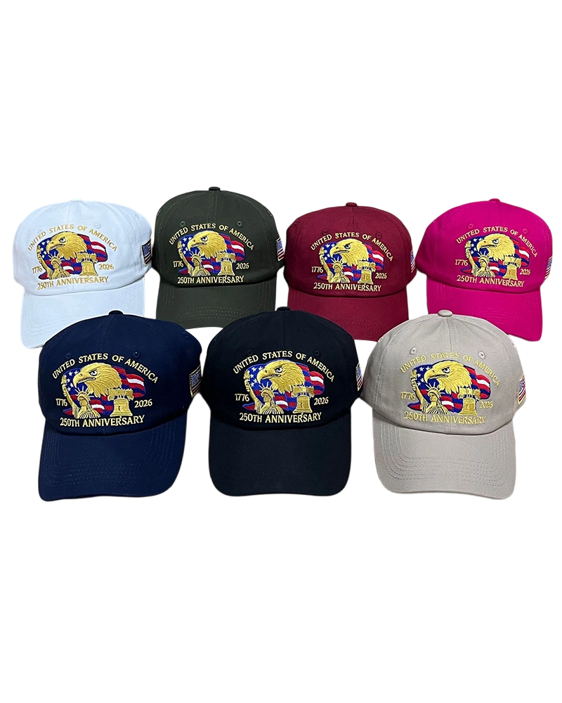 American 250 Anniversary Baseball Cap Embroidered Hat