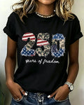 100% Cotton America 250th Anniversary Crew Neck Short Sleeve Tshirt