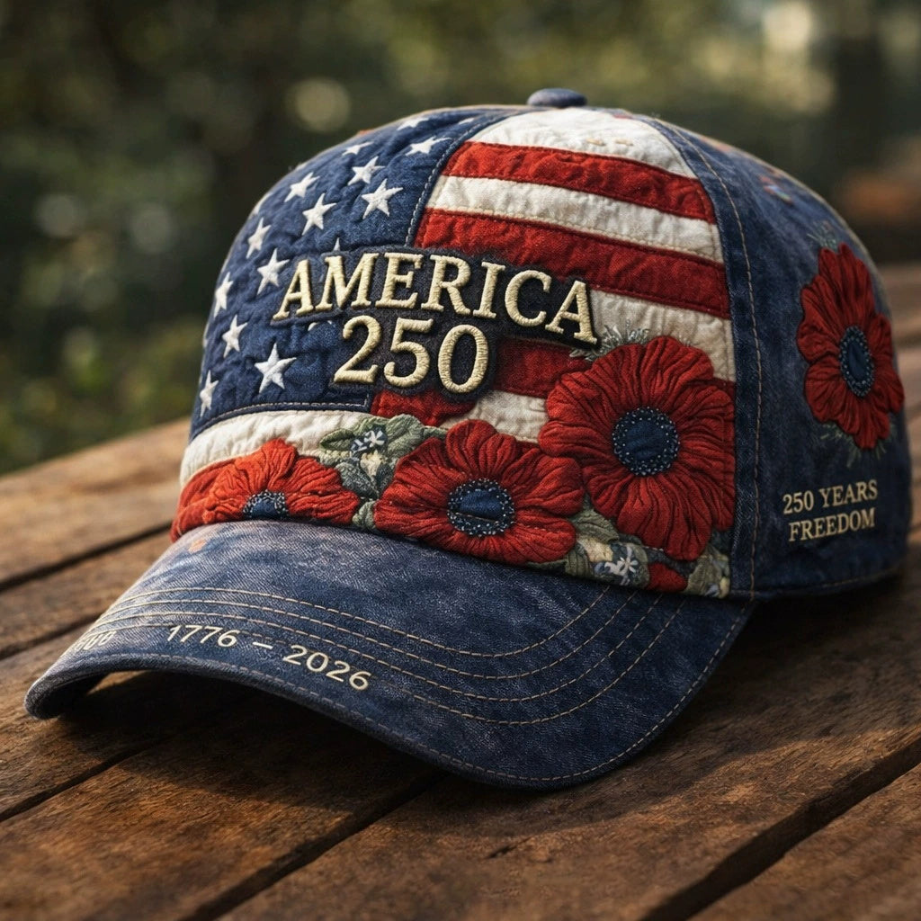 250 Anniversary American Independence Commemorates 3D Digital Print Baseball Cap Cap