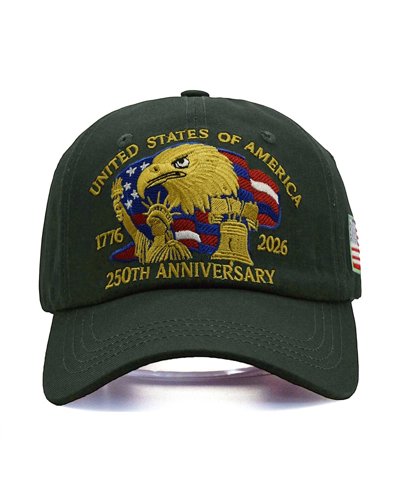 American 250 Anniversary Baseball Cap Embroidered Hat