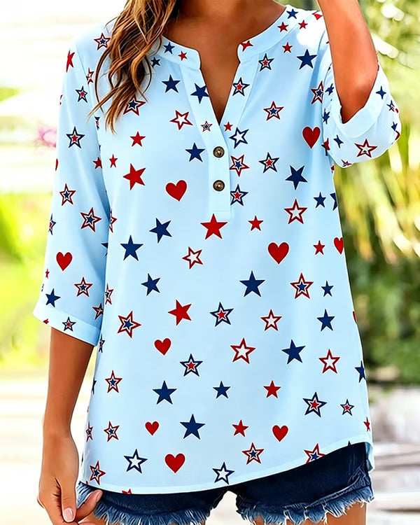 250th Anniversary Star Print Casual Shirt