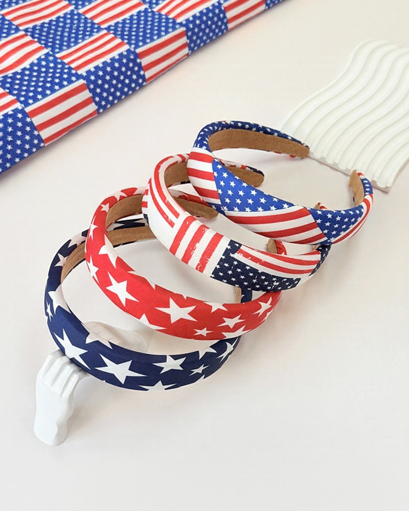 American Flag Independence Day Headband Star Stripes Holiday Party Hair Accessories