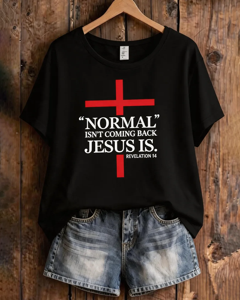 100% Cotton Jesus Is Coming Back Crew Neck Short Sleeve Tshirt