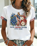250th Anniversary of The Cross Print Crew Neck Short Sleeve Tshirt