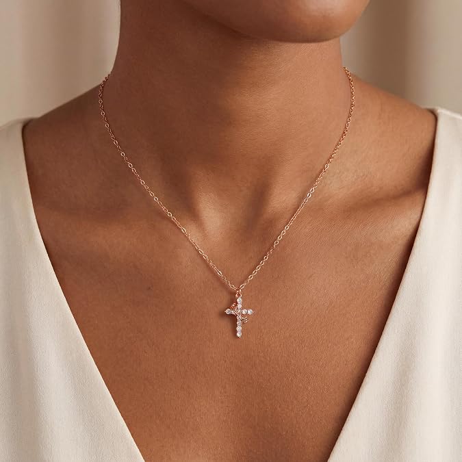 Rotatable Crown Cross Necklace Earrings