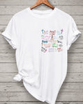 Jesus Theme Multi-Element Handwritten Text Cross Print Short Sleeve T-Shirt