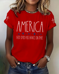 100% Cotton GOD SHED HIS GRACE ON THEE Crew Neck Short Sleeve Tshirt