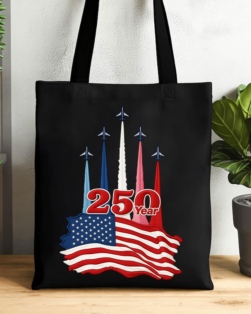 Celebrating The 250th Anniversary Zipper Canvas Tote Bag