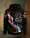 US 250 Anniversary Star Eagle Flag Printed Hooded Sweat