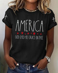 100% Cotton GOD SHED HIS GRACE ON THEE Crew Neck Short Sleeve Tshirt