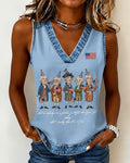 Funny Founding Fathers Party like it's 1776 Print V-Neck Vest