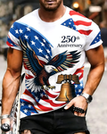 Men's Retro American 250th Anniversary Short-Sleeved T-Shirt