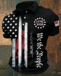 Men's America 250th Anniversary Print Casual Polo Shirt