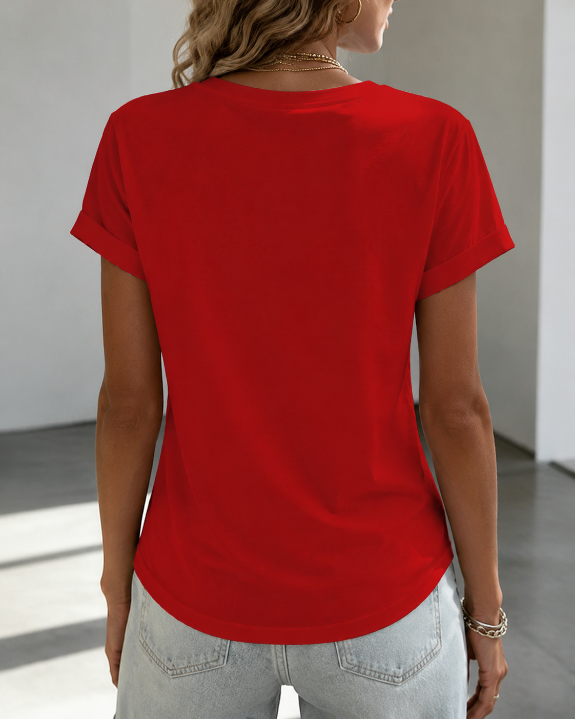 100% Cotton GOD SHED HIS GRACE ON THEE V Neck Short Sleeve Tshirt