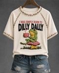 Funny Christian I Was Dilly Dallying Crew Neck Short Sleeve Tshirt