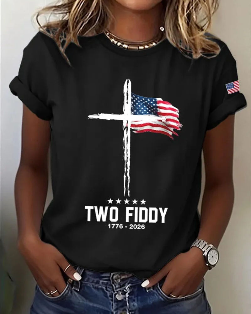 100% Cotton  Two Fiddy Crew Neck Short Sleeve Tshirt